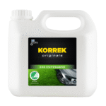 Korrek Originals Eko esipesuaine valkoinen säiliö, ympäristöystävällinen autopesuaine vihreällä merkinnällä.