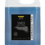 Sininen KORREK Pro Ceramic TFC Tarex 5L -säiliö, jossa on musta etiketti. Tuote on ammattikäyttöön suunniteltu teho- ja liuotinpesuaine.